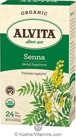 Alvita Kosher Organic Senna Herbal Tea 24 Tea Bags